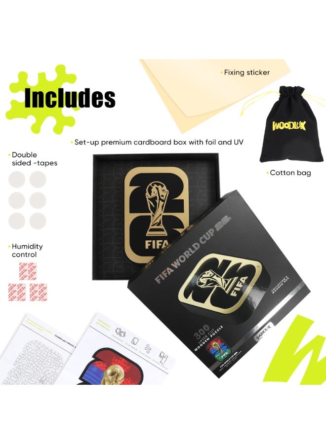 FIFA World Cup 2026 Luxury Wooden Puzzle - Elite 300pc Gift Box - Trophy Logo EditionGift Box Wooden Puzzle - 300 Pieces - Image 5